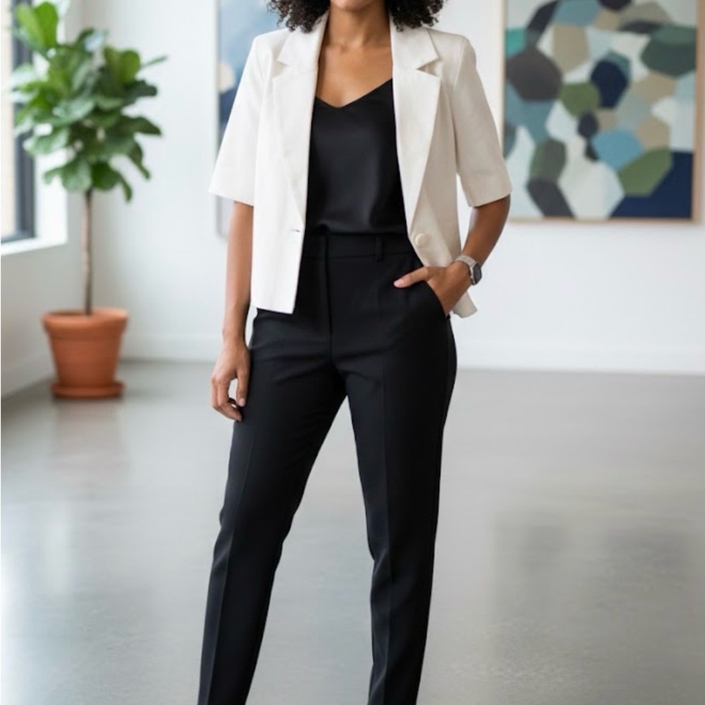 Abercrombie & Fitch Y2K White Women's Blazer